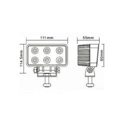 FARO DE TRABAJO LED 18W RECTANGULAR