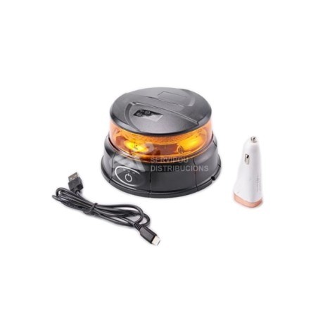 FARO ROTATIVO MAGNETICO CON BATERIA 10-30V